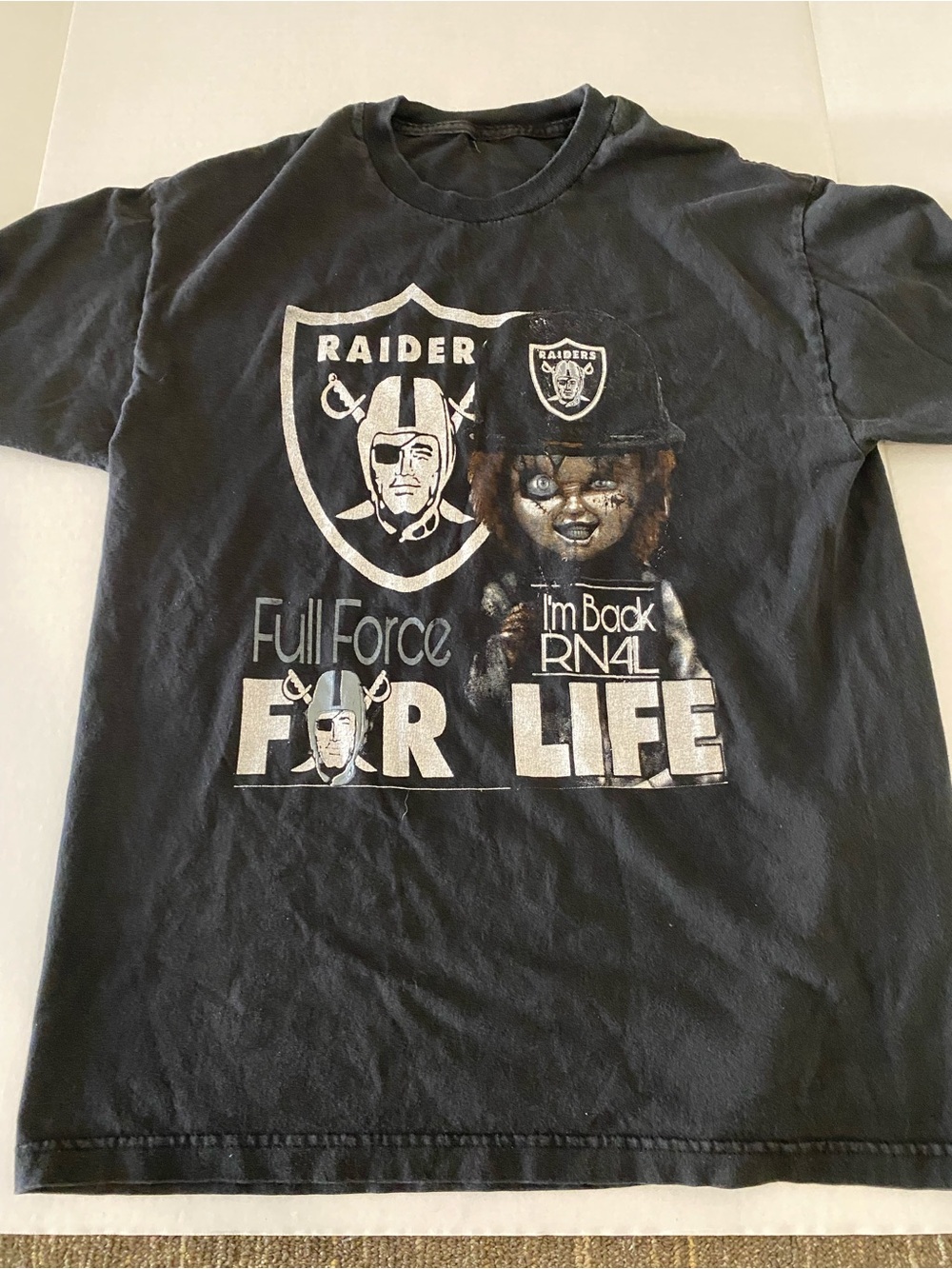 Riders by Lee Black Raiders Graphic Tee with Silver Print